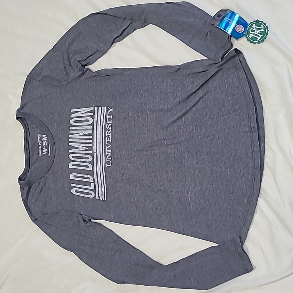 Old dominion university Alma mater women Small medium long sleeve t-shirt gray